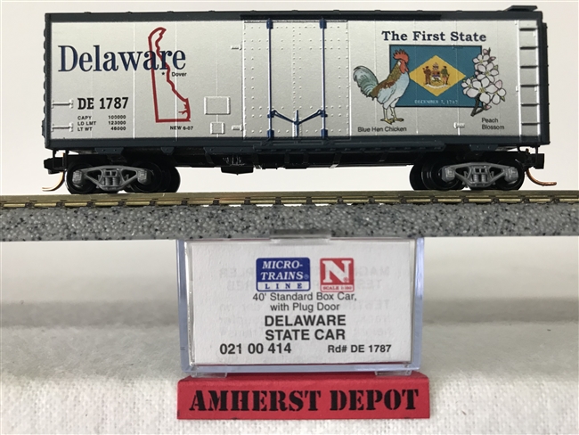 21 00 414 Micro Trains Delaware State Box Car DE