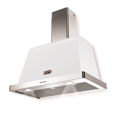 Lofra Dolcevita Series ARBP36C 36 Inch Wall Mount Convertible Hood 471 CFM, LED Lights, Remote Control, 3 Extraction Speed in White