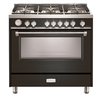 Verona Designer Series VDFSGG365E 36" All Gas Range Oven Matte Black