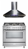 Verona Designer Series 36" All Gas Range Oven With Hood Package Stainless Steel