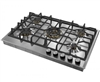 Verona Designer Series VDGCT530FSS 30 Inch Gas Cooktop with 5 Brass Sealed Burners, Continuous Grates Stainless Steel