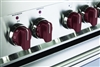 Verona VEKNDIESBU Set of 7 Knobs for Designer Single Oven Induction Range - Burgundy