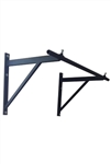 Wall mounted pullup bar with adjustable brackets