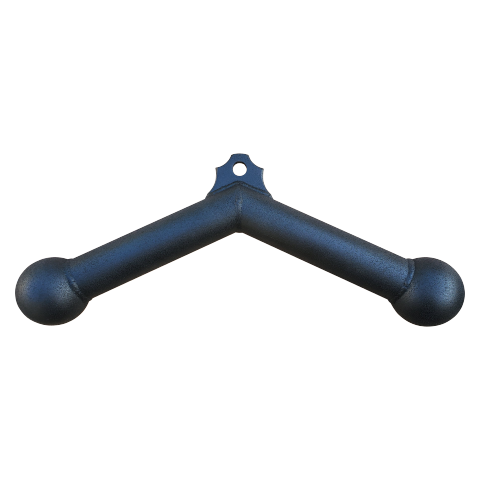 Cable attachment, angled grip with balls for extra grip strength training with super grip powder coat finish.