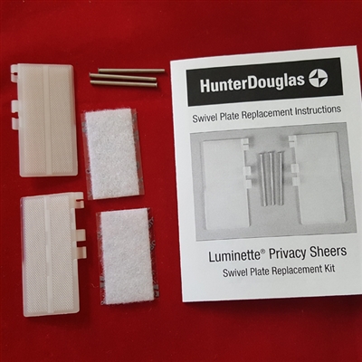 End Treatment Swivel Plates SET for Luminette. Hunter Douglas. 4250119000