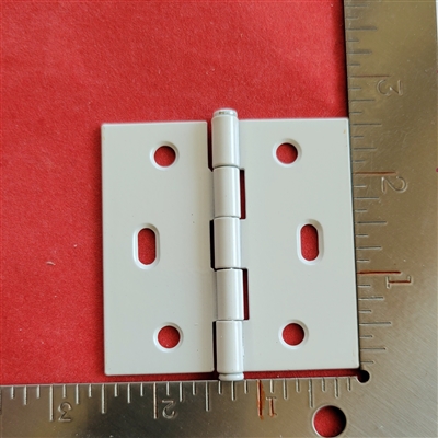 Butt Hinge Assembly for Shutter, WHITE, 2.5" long