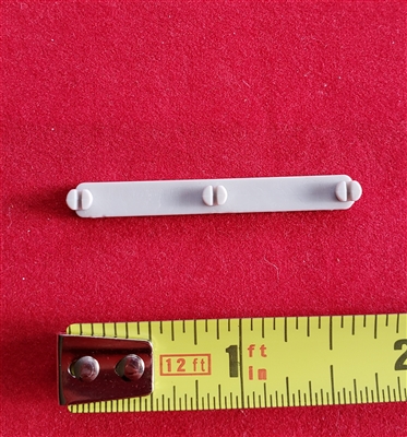 Gray plastic tink for scissor carrier, for Paramount Vertical Blind. Hunter Douglas