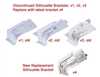 DISCONTINUED .Silhouette Installation Brackets. Replace with 6008