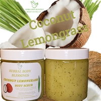Coconut lemongrass body scrub