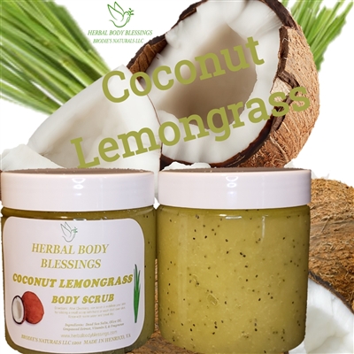 Coconut lemongrass body scrub