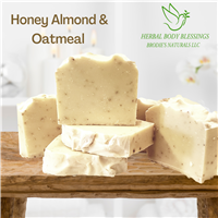 honey almond and oatmeal handmade soap