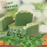 Mint handmade soap