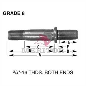 Meritor Stud/Lh P/N: 09-001828 or 09001828