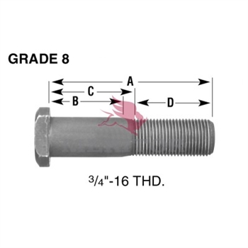 Meritor Stud / Lh P/N: 09-002024 or 09002024