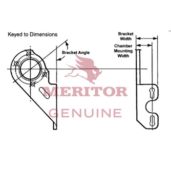 Meritor Brkt Chamber P/N: 3299A6215