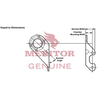 Meritor Bracket Brake Chamber P/N: 3299M5707