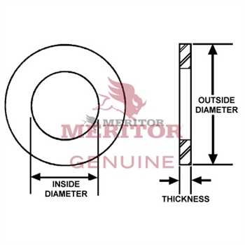 Meritor Pinion Washer P/N: 1229F2918