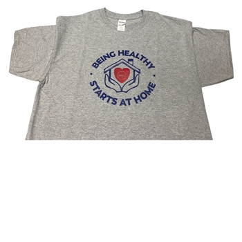 0076XL Healthy starts at Home Grey T-Shirt, XLarge (8coupons)