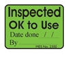 2300 "Inspected, OK to Use" label, 200/roll