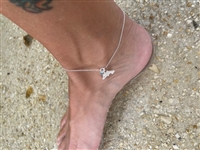Dolphin and Crystal Anklet
