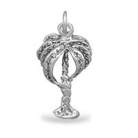 Palm Tree Charm Sterling Silver