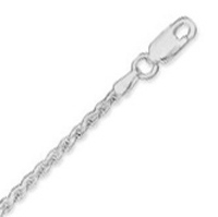 Sterling Silver Diamond Cut Rope Chain