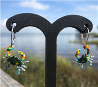 Enamel Crab Earrings