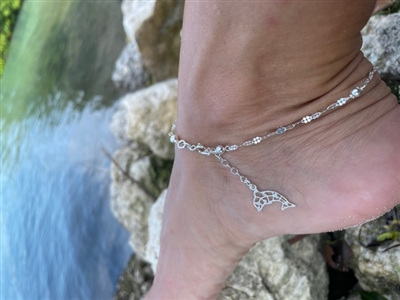 Dolphin Filigree Anklet