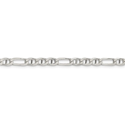 Sterling Silver 4.5mm Figaro Anchor Chain