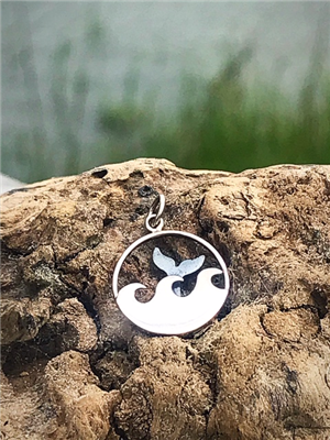 Whale Tail Wave Charm