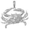 Sterling Silver Blue Crab Pendant (Large)