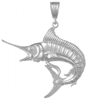 Sterling Silver Marlin Pendant