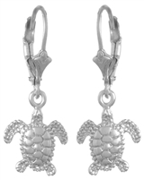 Sterling Silver Sea Turtle Earrings