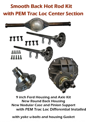 PEM HOT ROD 9 INCH REAR END KIT TRAC LOC COMPLETE WITHOUT BRAKES