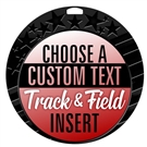 Track and Field Full Color Custom Text Insert Medal