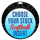 Softball Full Color Insert Medal