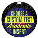 Academic Full Color Custom Text Insert Medal