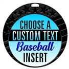 Baseball Full Color Custom Text Insert Medal