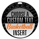 Basketball Full Color Custom Text Insert Medal