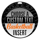 Basketball Full Color Custom Text Insert Medal