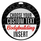 Female Body Building Full Color Custom Text Insert Medal