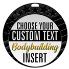 Male Body Building Full Color Custom Text Insert Medal