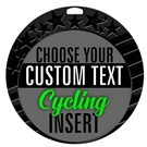 Cycling Full Color Custom Text Insert Medal