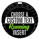 Running Full Color Custom Text Insert Medal