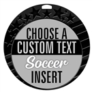 Soccer Full Color Custom Text Insert Medal