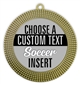 Soccer Full Color Custom Text Insert Medal