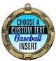 Baseball Full Color Custom Text Insert Medal