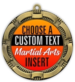 Martial Arts Full Color Custom Text Insert Medal