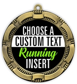 Running Full Color Custom Text Insert Medal