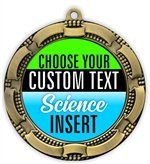 Science Full Color Custom Text Insert Medal